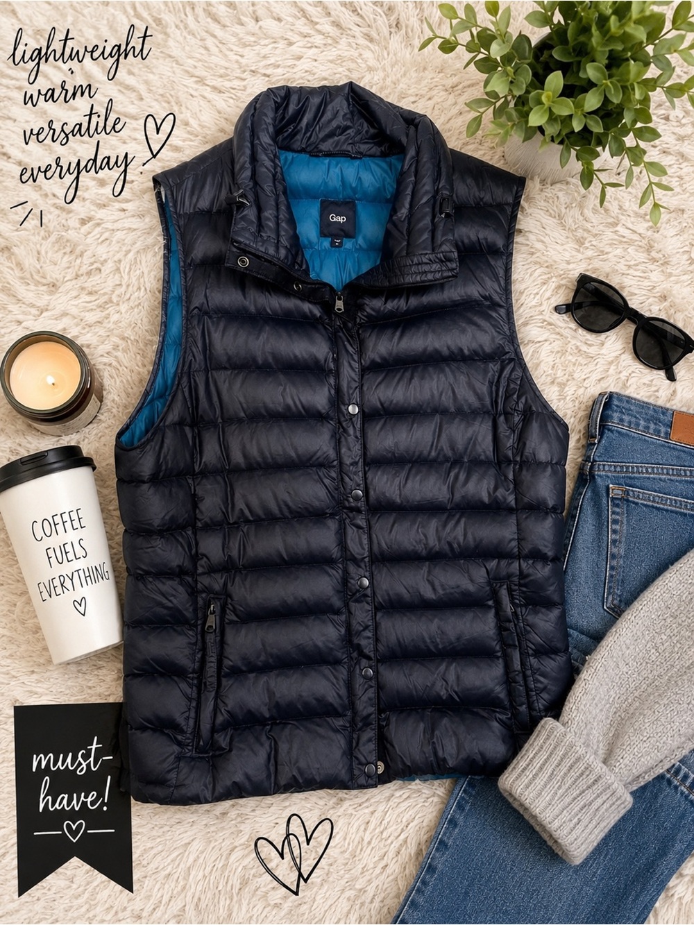 GAP quilted puffer vest - Size M